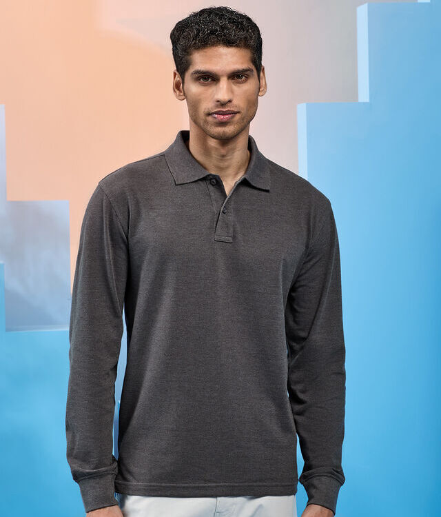 Men's classic fit long sleeved polo