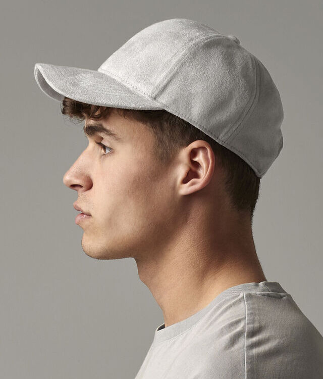 Faux suede 6-panel cap