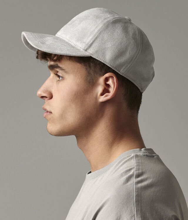 Faux suede 6-panel cap