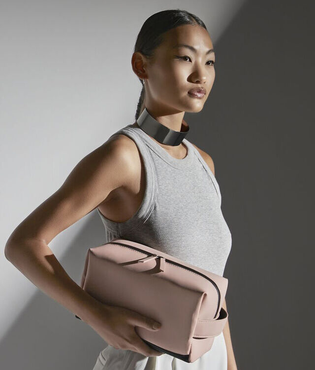 Matte PU toiletry/accessory case