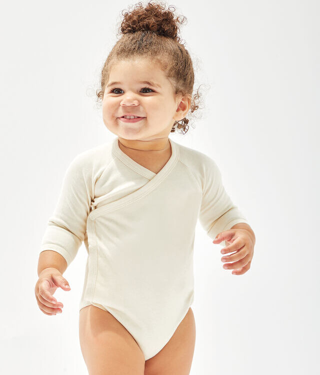 Baby long sleeve kimono bodysuit