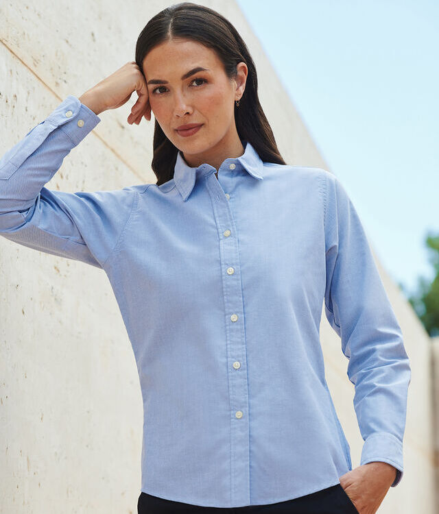 Women's classic long sleeve Oxford shirt