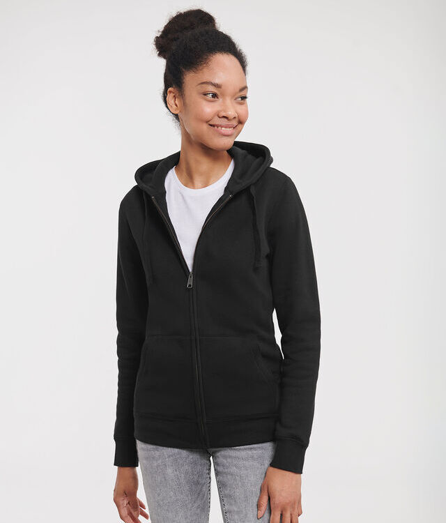Women's authentic zipped hooded sweatshirt