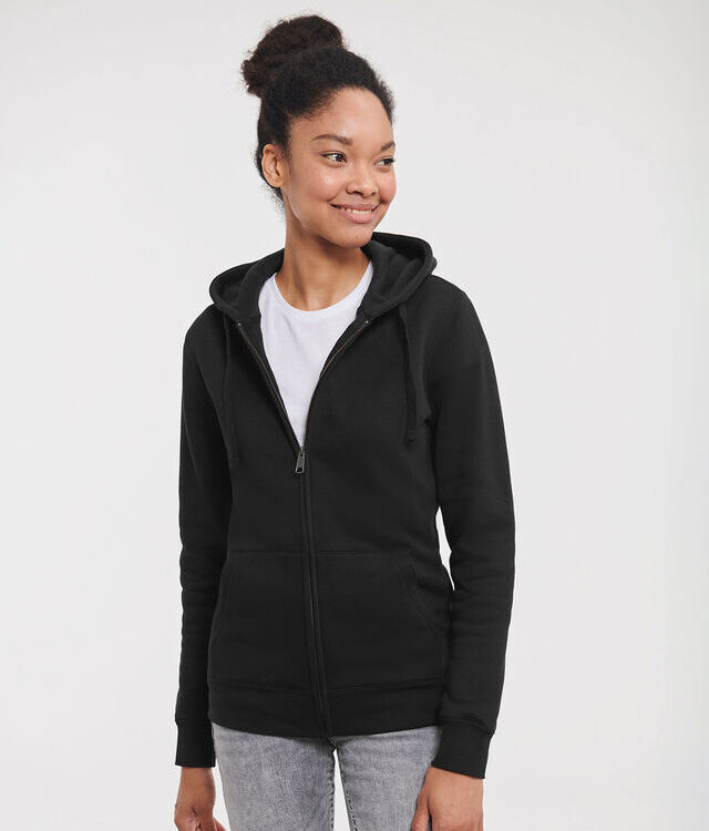 Women's authentic zipped hooded sweatshirt