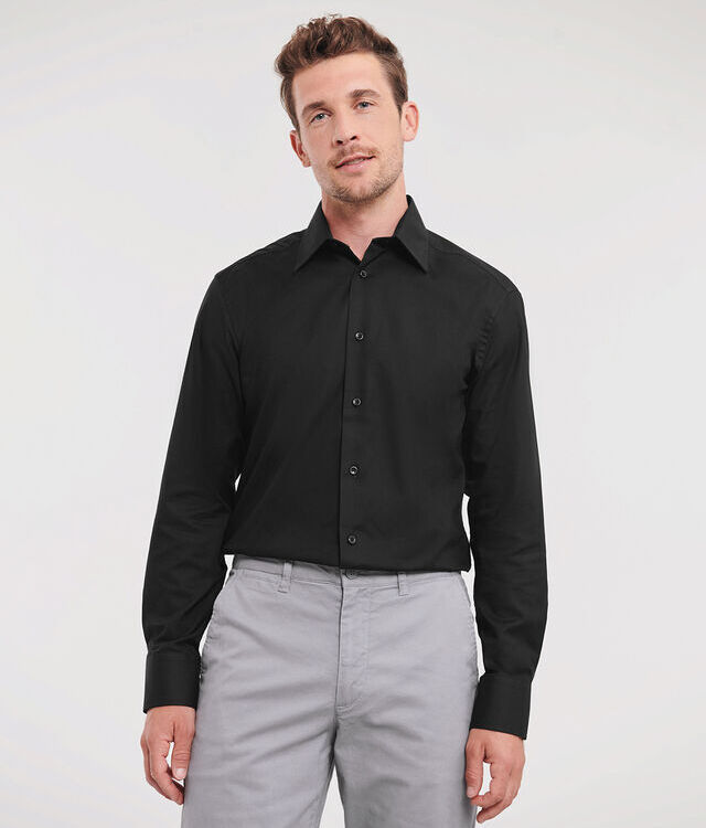 Long sleeve easycare tailored Oxford shirt