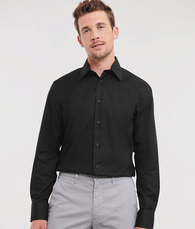 Long sleeve easycare tailored Oxford shirt