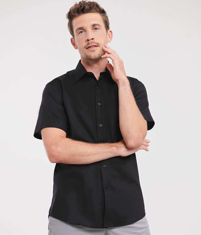 Short sleeve easycare tailored Oxford shirt