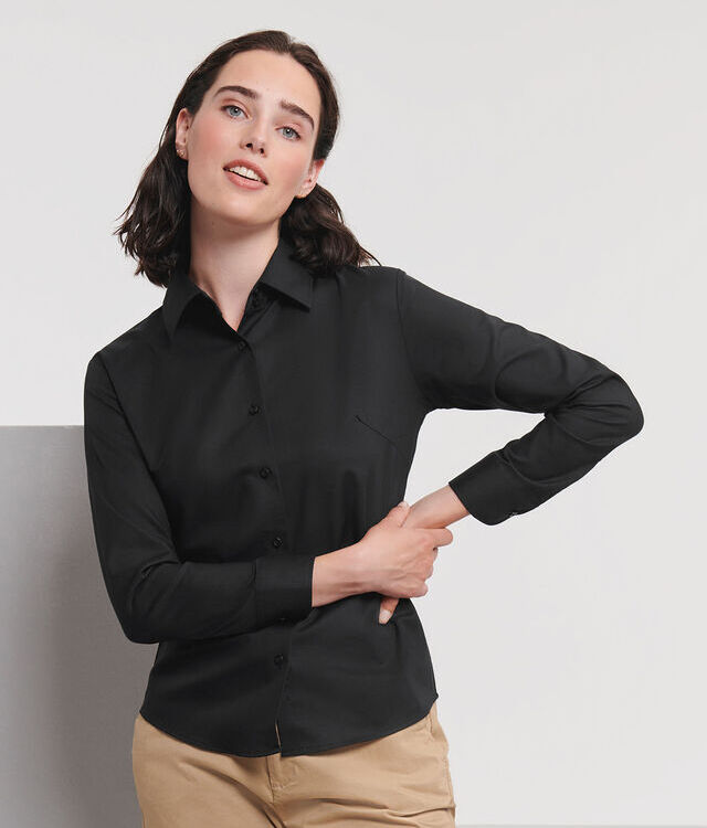 Women's long sleeve easycare Oxford shirt