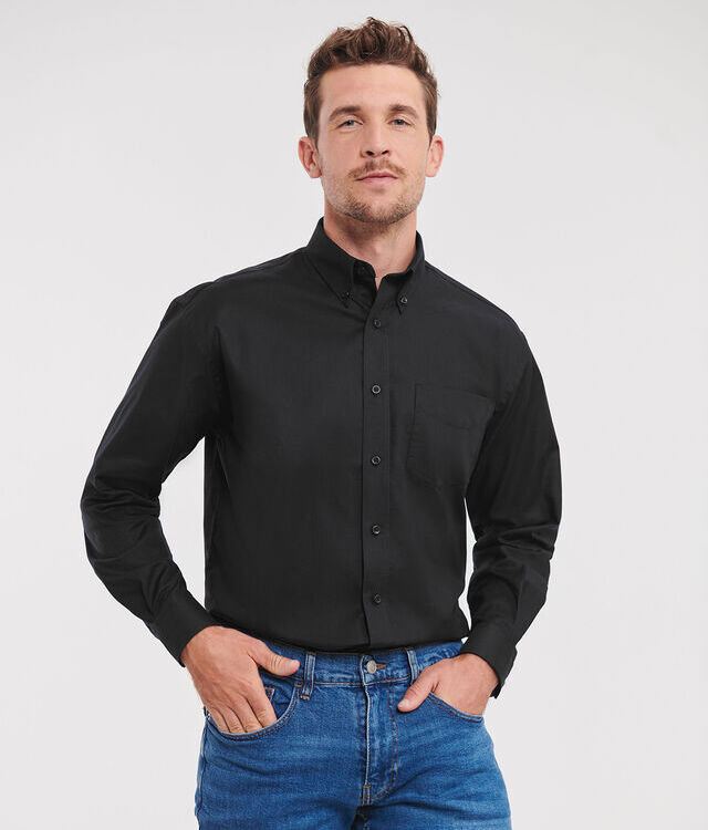 Long sleeve easycare Oxford shirt