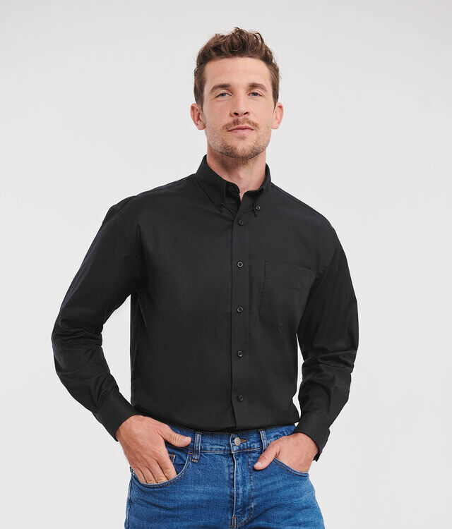 Long sleeve easycare Oxford shirt