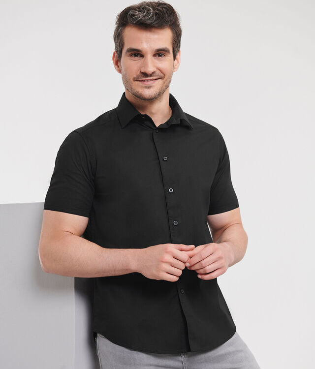 Short sleeve easycare fitted shirt