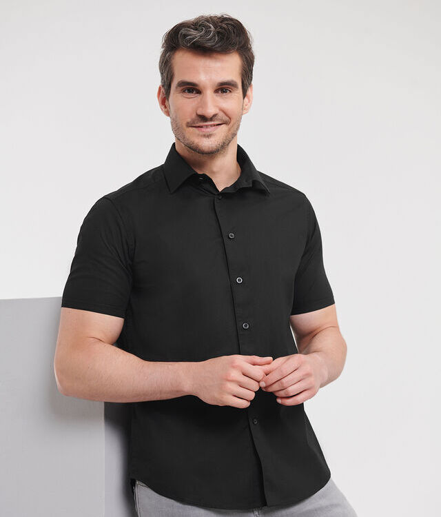 Short sleeve easycare fitted shirt
