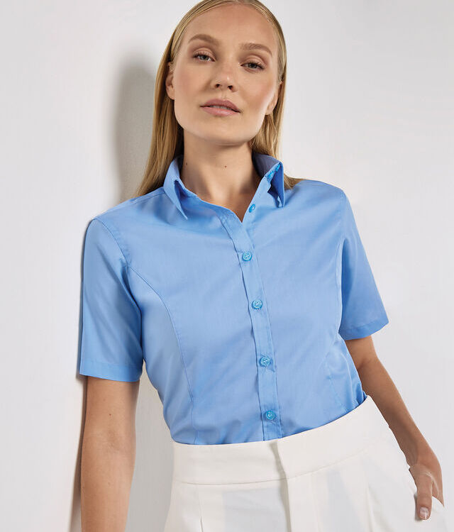 Business blouse short-sleeved (tailored fit)