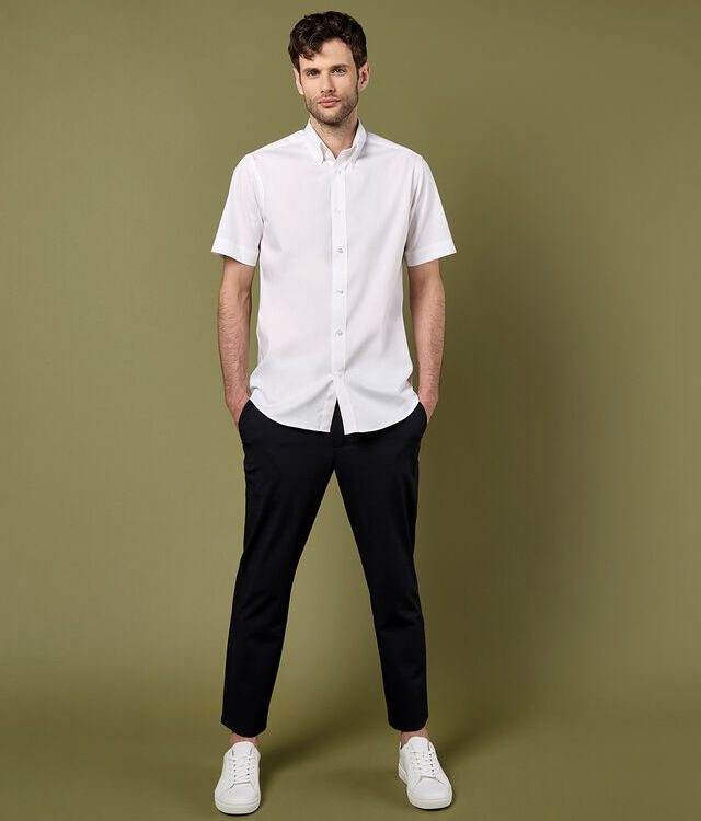 Premium Oxford shirt short-sleeved (tailored fit)