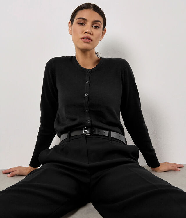 Women's Arundel crew neck cardigan long sleeve (classic fit)