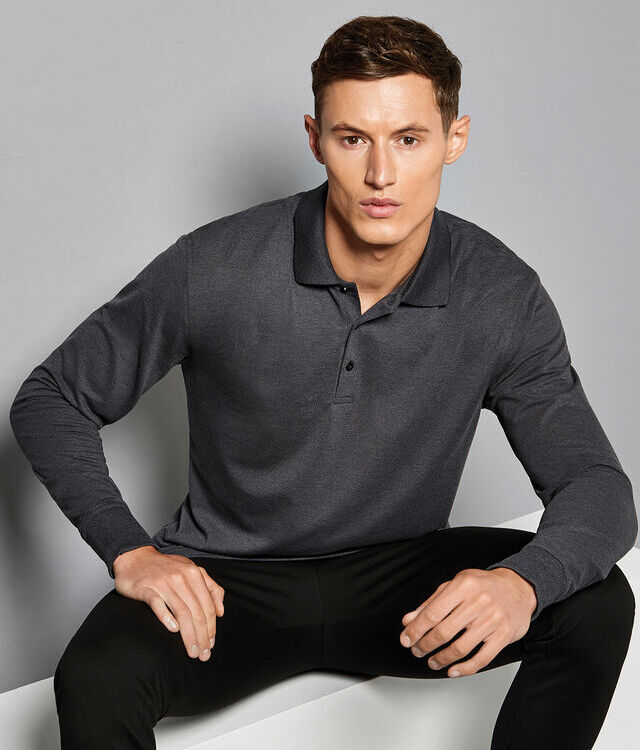 Piqué polo long-sleeved (classic fit)