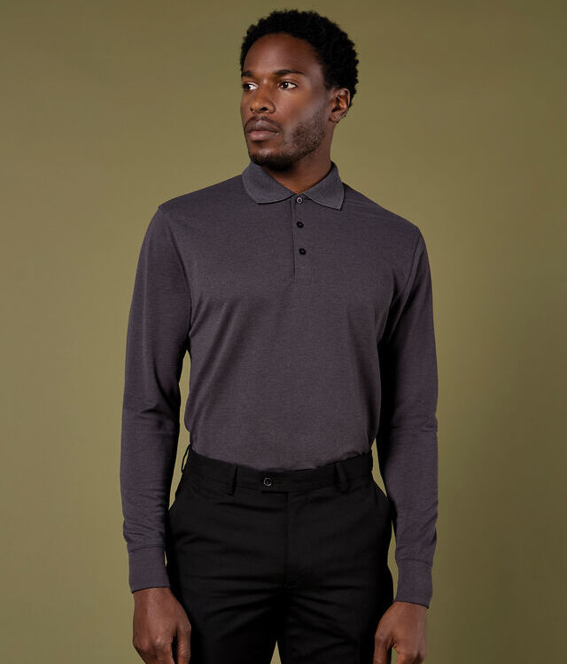 Piqué polo long-sleeved (classic fit)