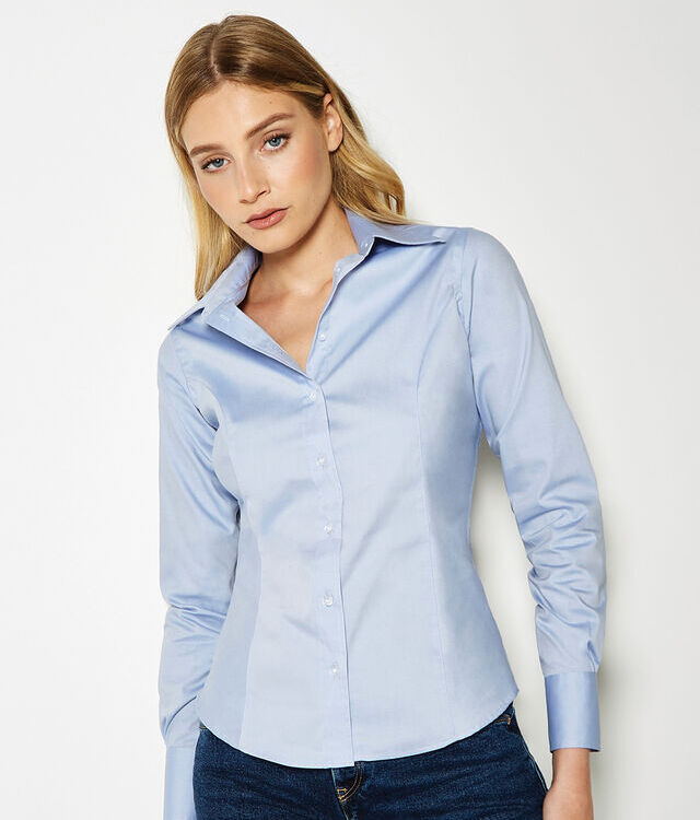 Women's corporate Oxford blouse long-sleeved (tailored fit)