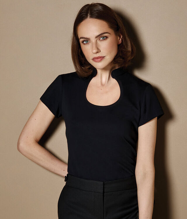 Women's corporate top keyhole neck (regular fit)