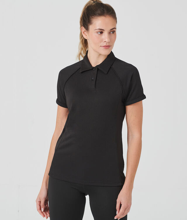 Women's piped performance polo