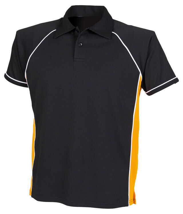 Kids piped performance polo