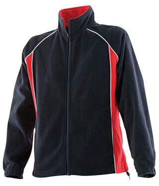 Womens piped microfleece jacket