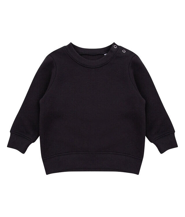 Crew neck sweatshirt with shoulder poppers