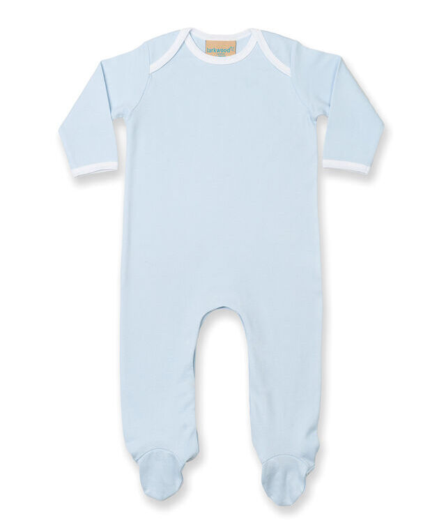 Contrast long sleeve sleepsuit