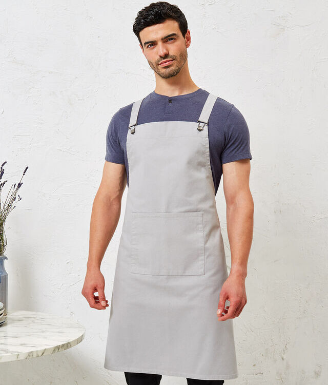 Cross back 'barista' bib apron