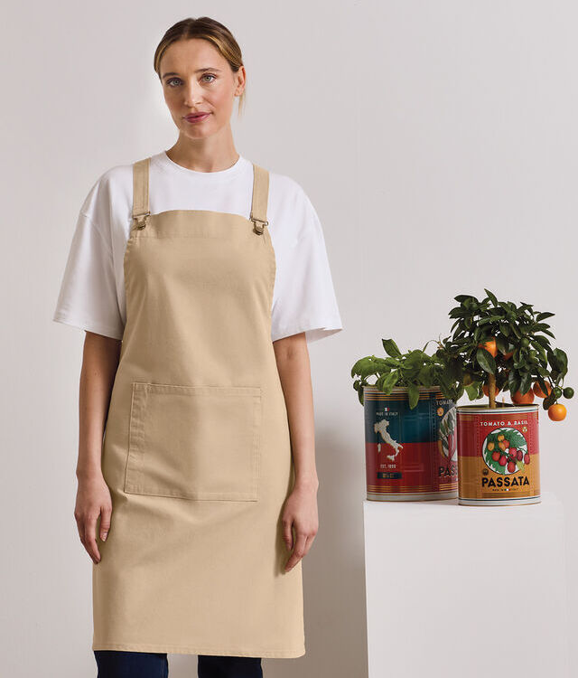 Cross back 'barista' bib apron