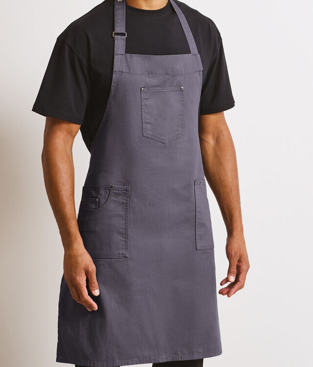 Chino cotton bib apron