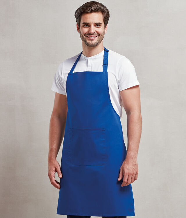 Colours bib apron with pocket