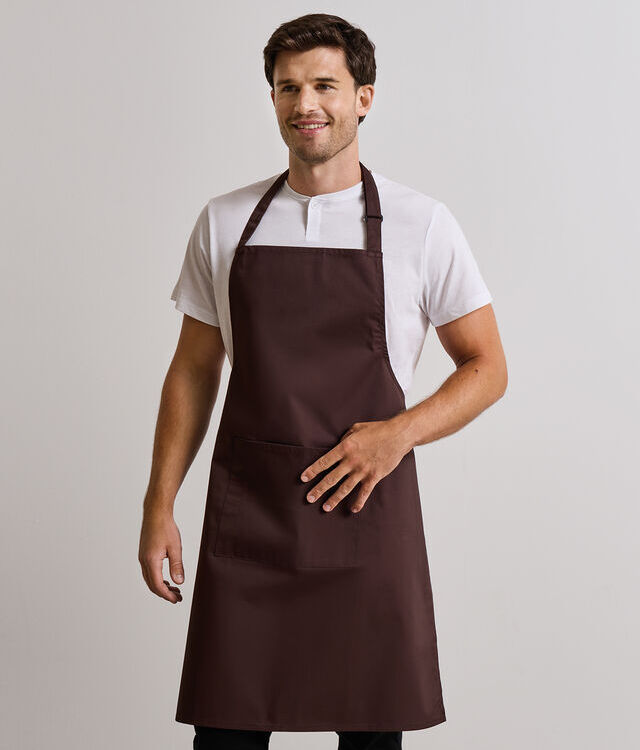 Colours bib apron with pocket