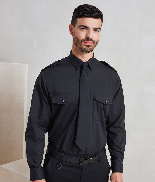 Long sleeve pilot shirt