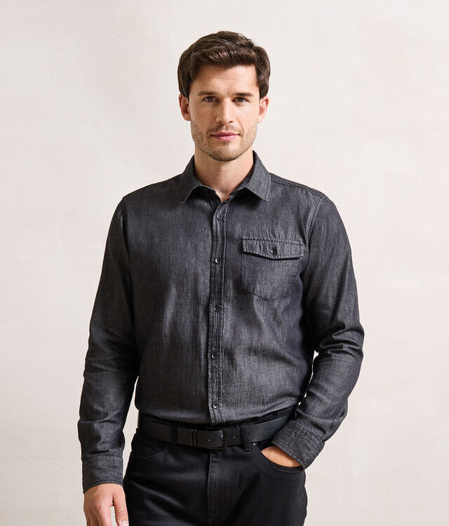 Jeans stitch denim shirt