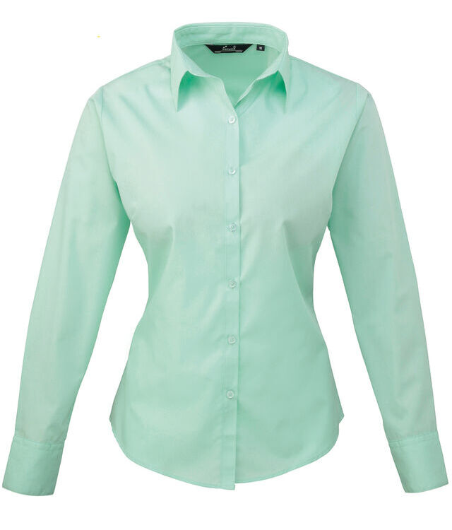 Women's poplin long sleeve blouse