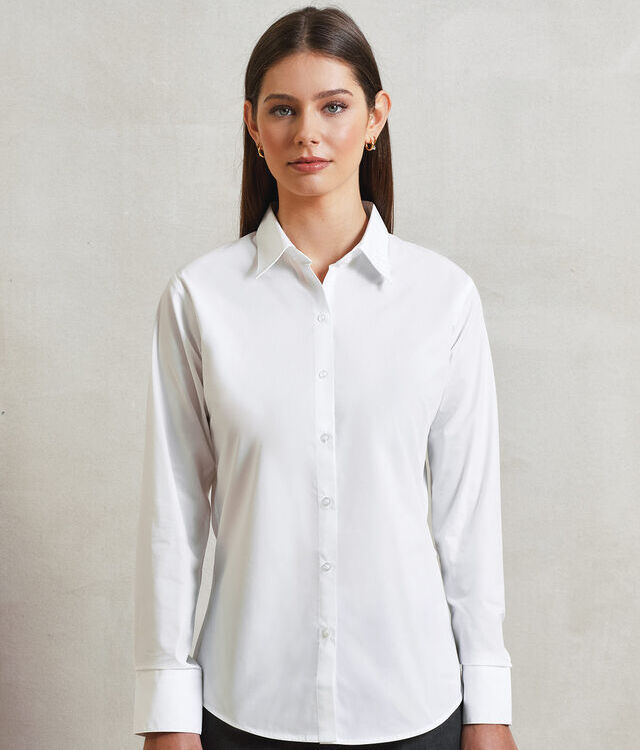 Women's supreme poplin long sleeve shirt