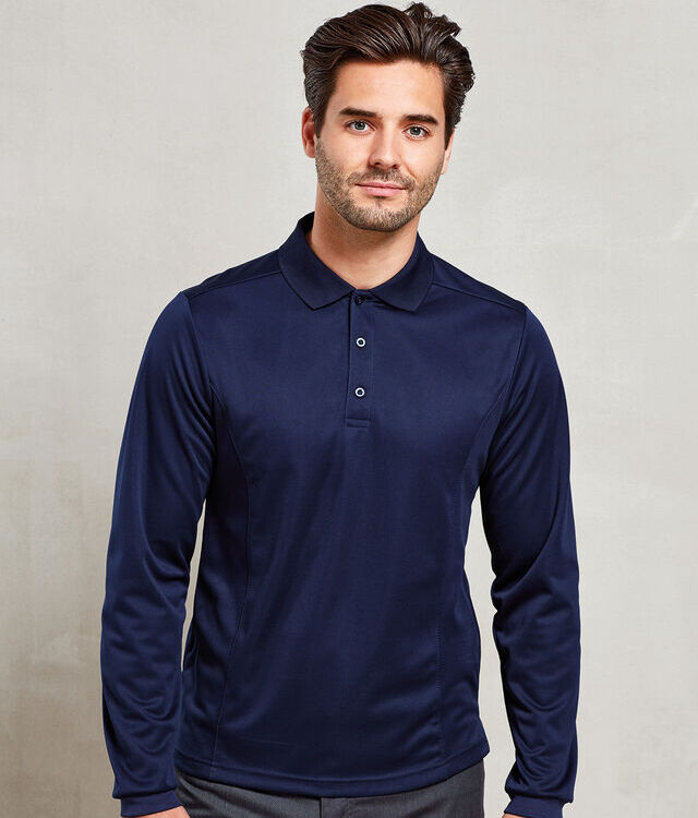 Long sleeve Coolchecker® piqué polo