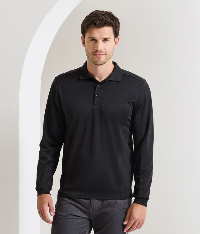 Long sleeve Coolchecker® piqué polo