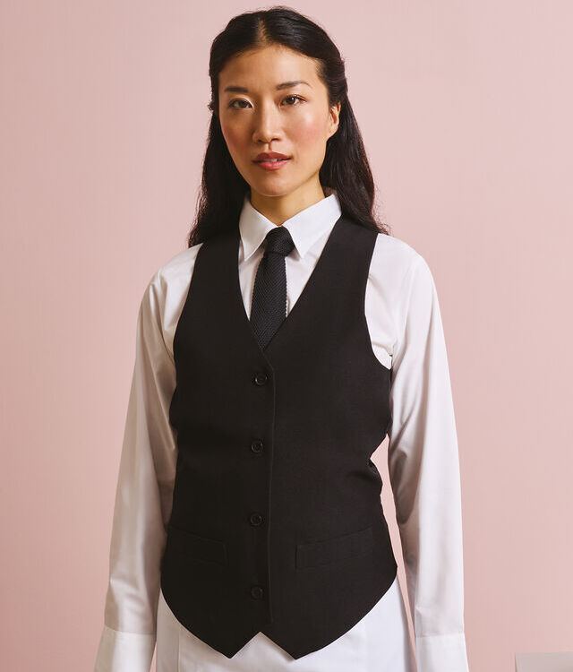 Women's lined polyester waistcoat