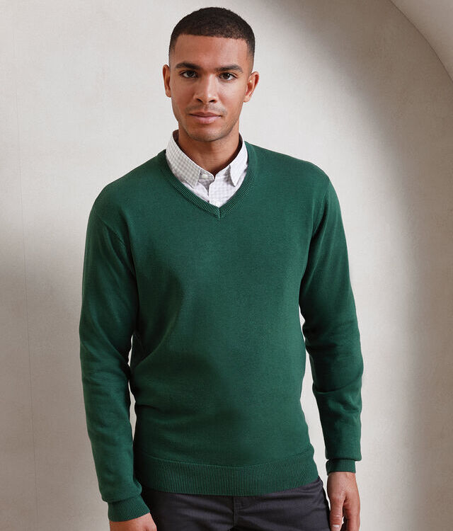 V-neck knitted sweater