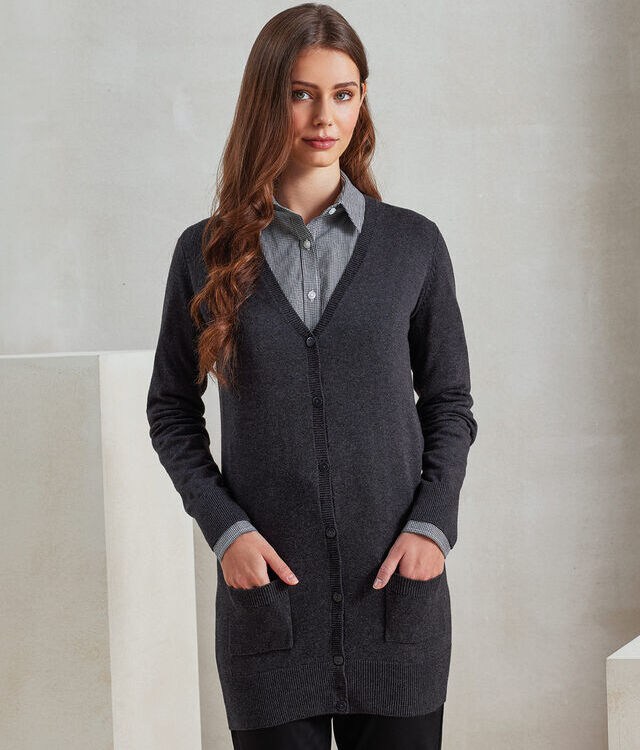 Women's longline knitted cardigan