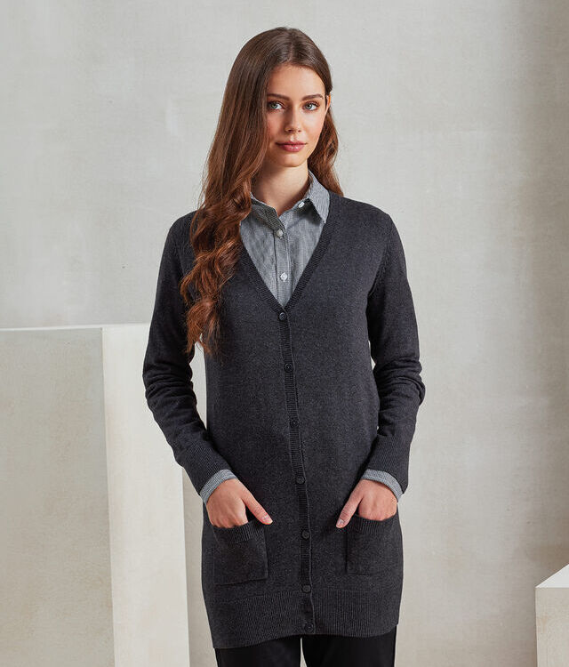 Women's longline knitted cardigan