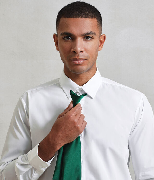 'Colours' satin clip tie