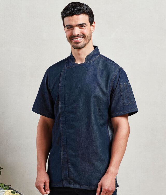 Chef's zip-close short sleeve jacket