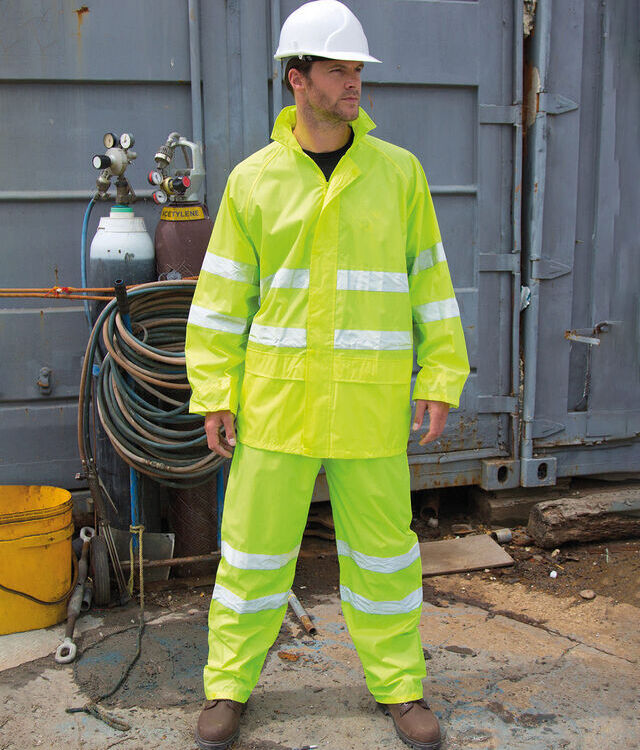 High-viz waterproof suit