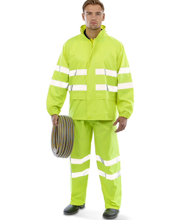 High-viz waterproof suit