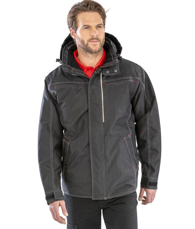 Denim texture rugged jacket