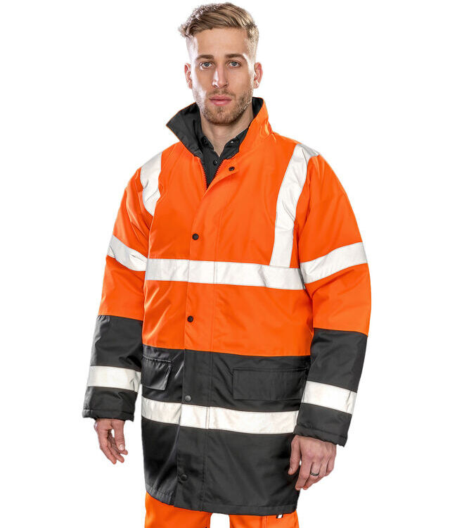 Motorway two-tone safety coat