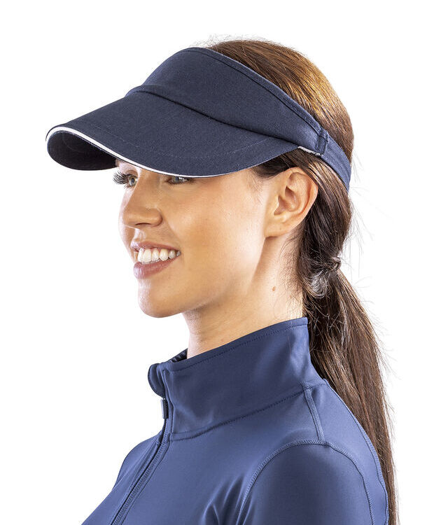 Herringbone sun visor with sandwich peak